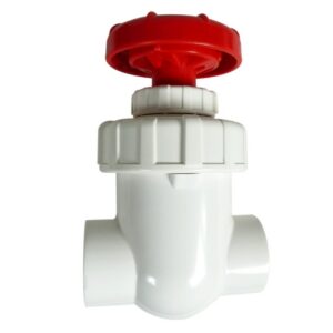 PVC Gate Valves / Stop Valve gray/red 20mm