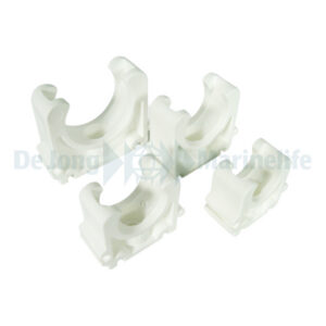 PVC pipe clamp Ø 32 mm white open