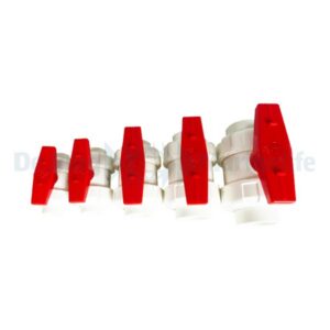 PVC True Union Ball Valves white/red Ø 50mm